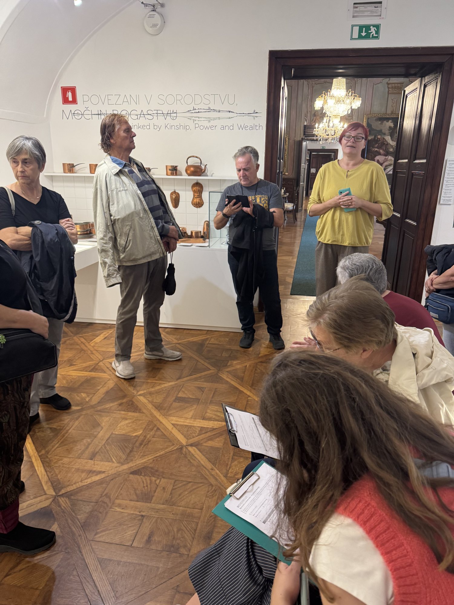 Visitors completing the WONDERCUT feedback questionnaire at Pomurski muzej Murska Sobota